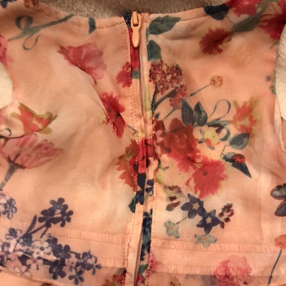 MEXX floral chiffon layered dress for little girls - Picture 4 of 4